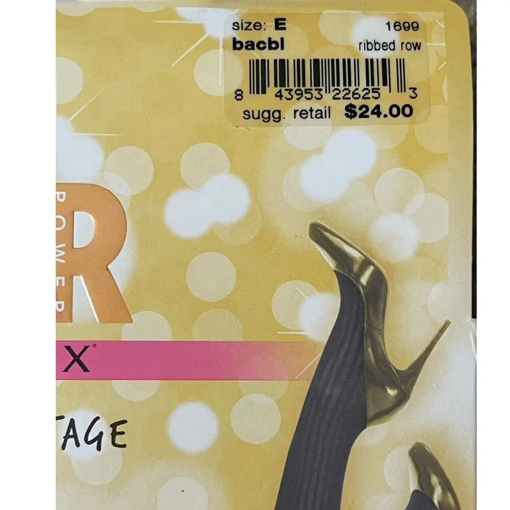 TWO Spanx Star Power Center-Stage Patterned Shaping Tights Size E NEW